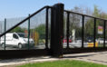 Black Sliding Cantilever Gate